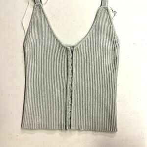 Zara silver bustier top